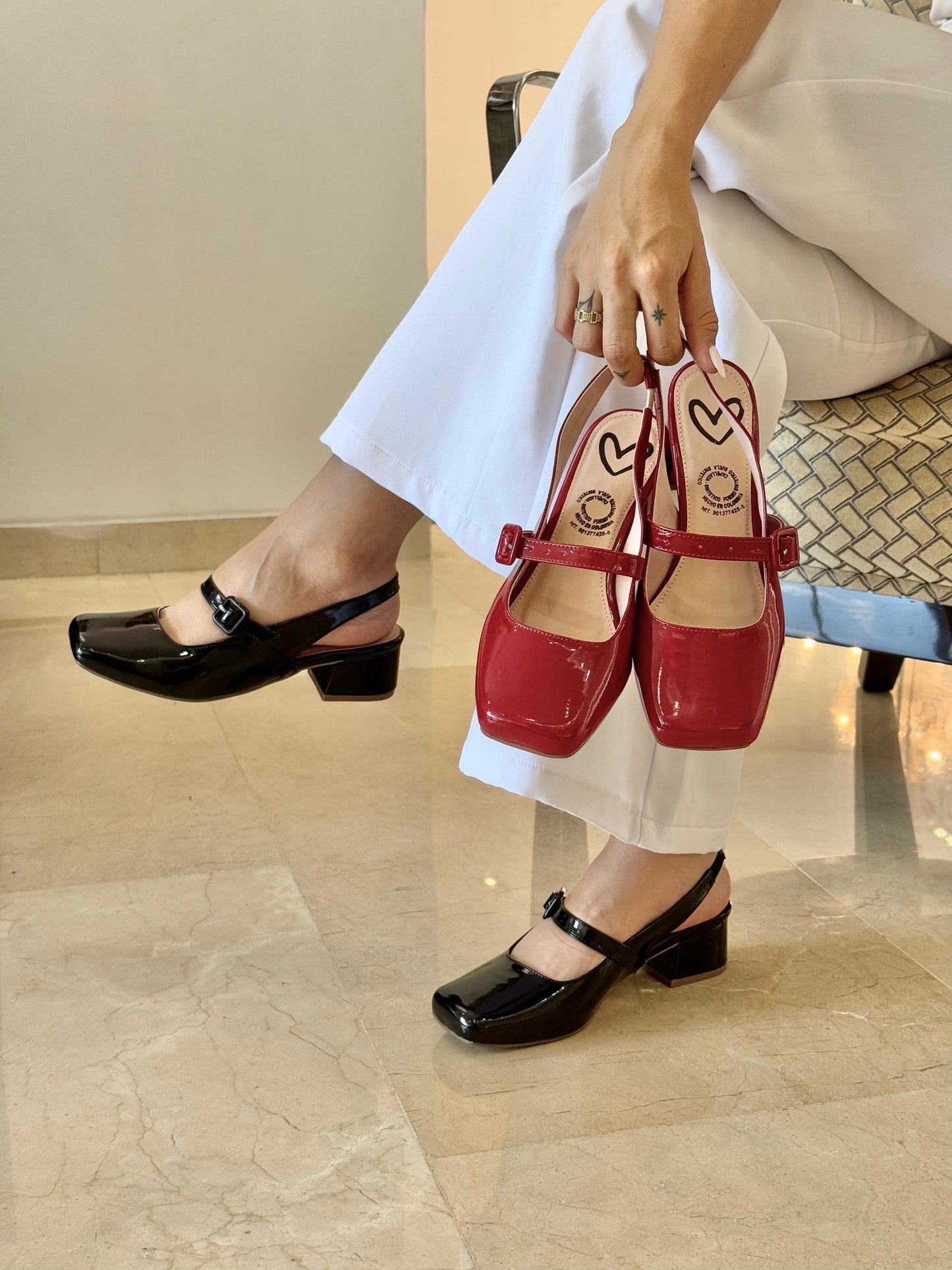 tacones correa