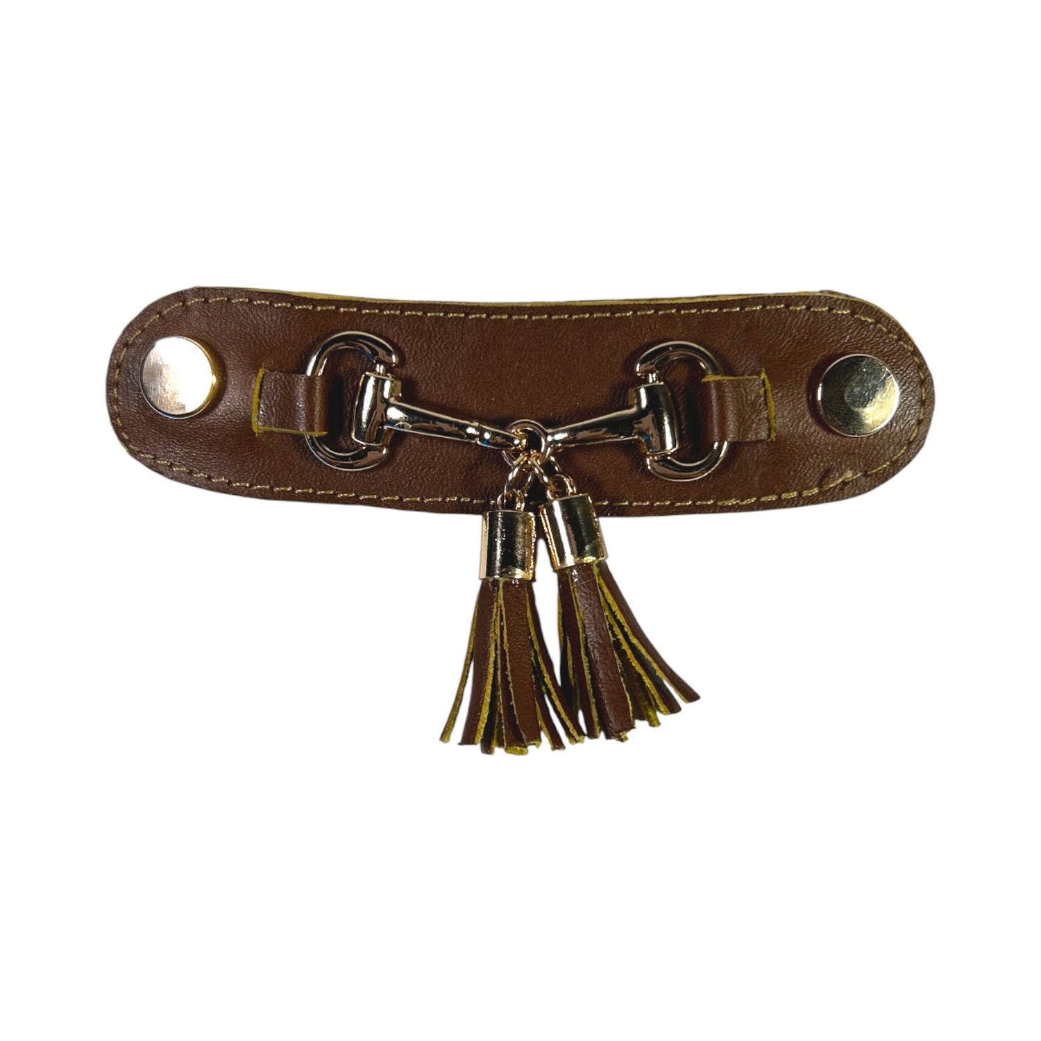 Detalle herraje con borlas cuero