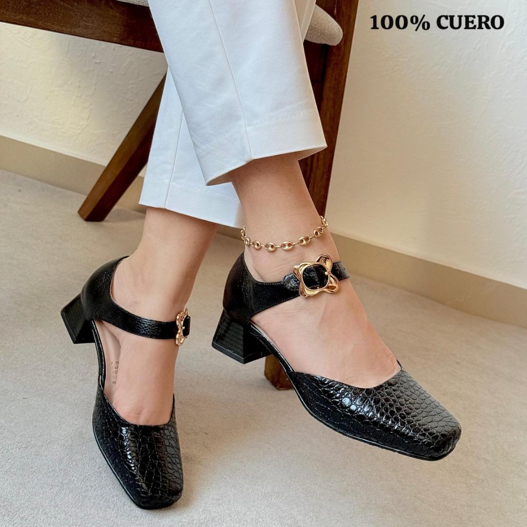 ADORACIÓN ZAPATOS DE TACON EN CUERO