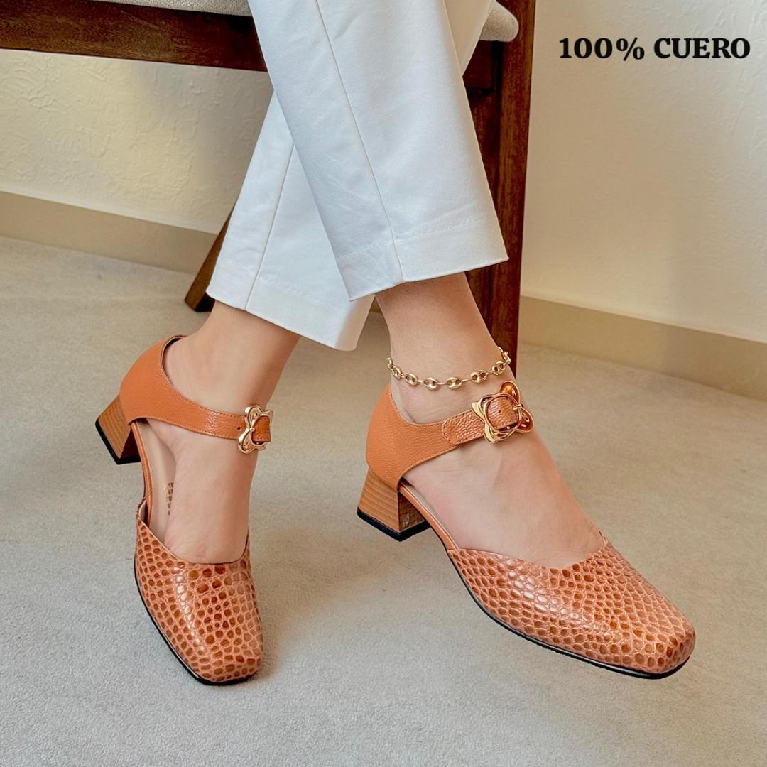 ADORACIÓN ZAPATOS DE TACON EN CUERO